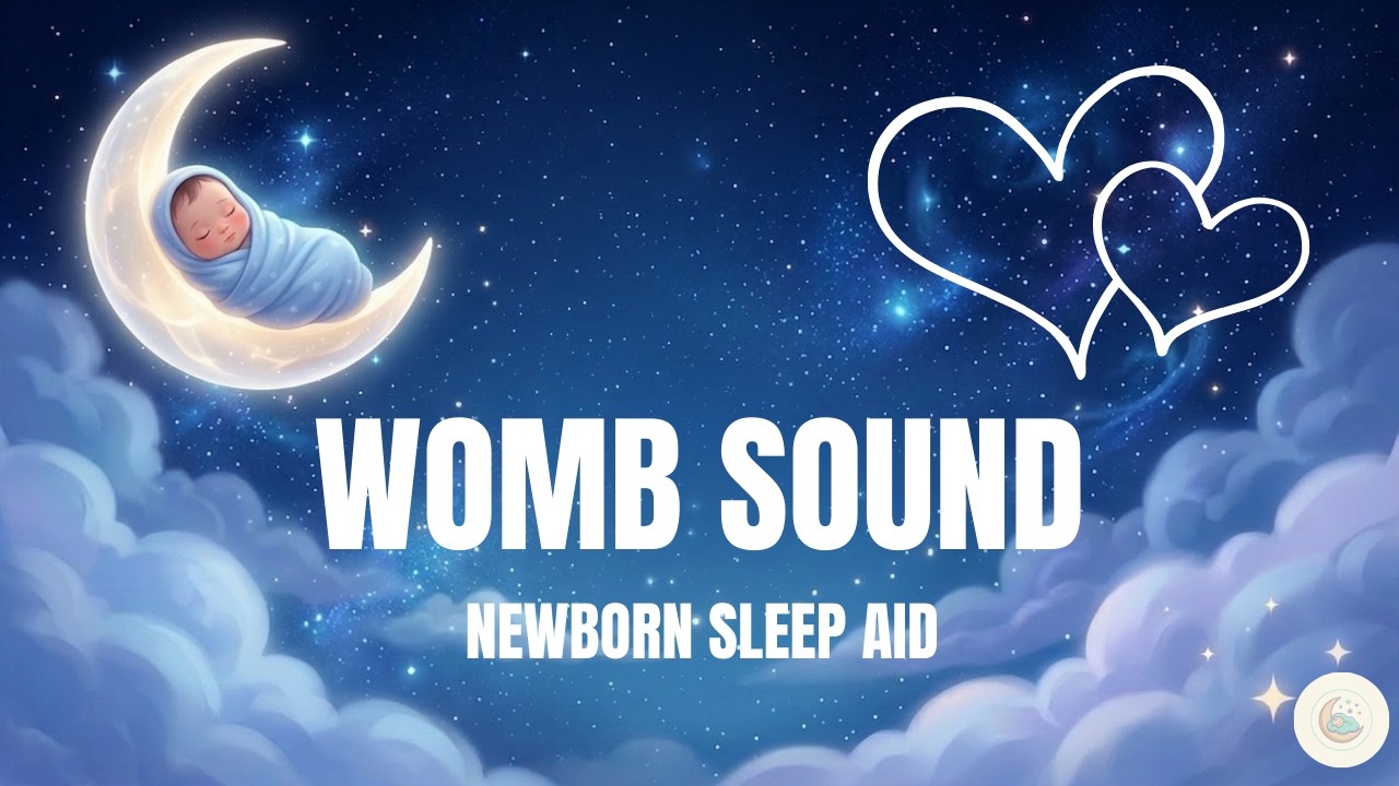 Womb Sounds for Baby Sleep – 1 Hour White Noise & Gentle Rain 🌙 | Newborn Sleep Aid
