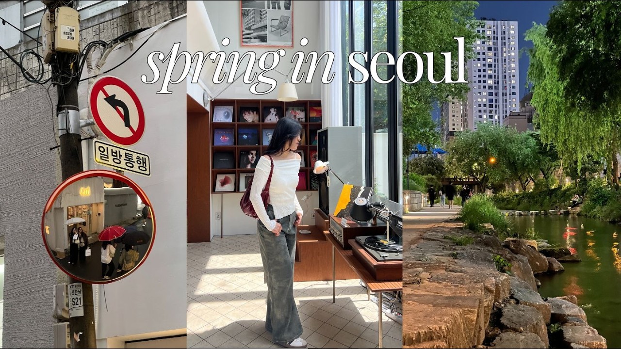 seoul diaries pt. 2 ✿ korea in may, vinyl cafes, han river picnic, seongsu, cheonggyecheon stream