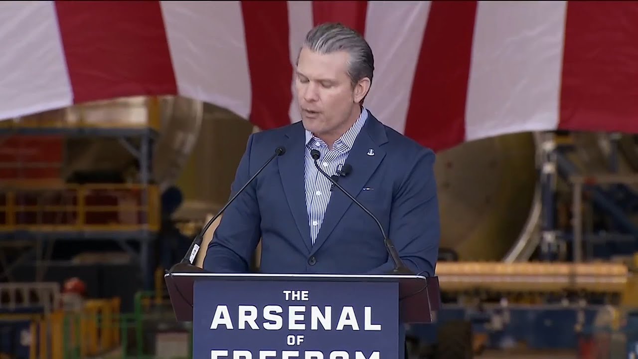 Hegseth taps Blue Origin for U.S. space defense during Arsenal of Freedom tour