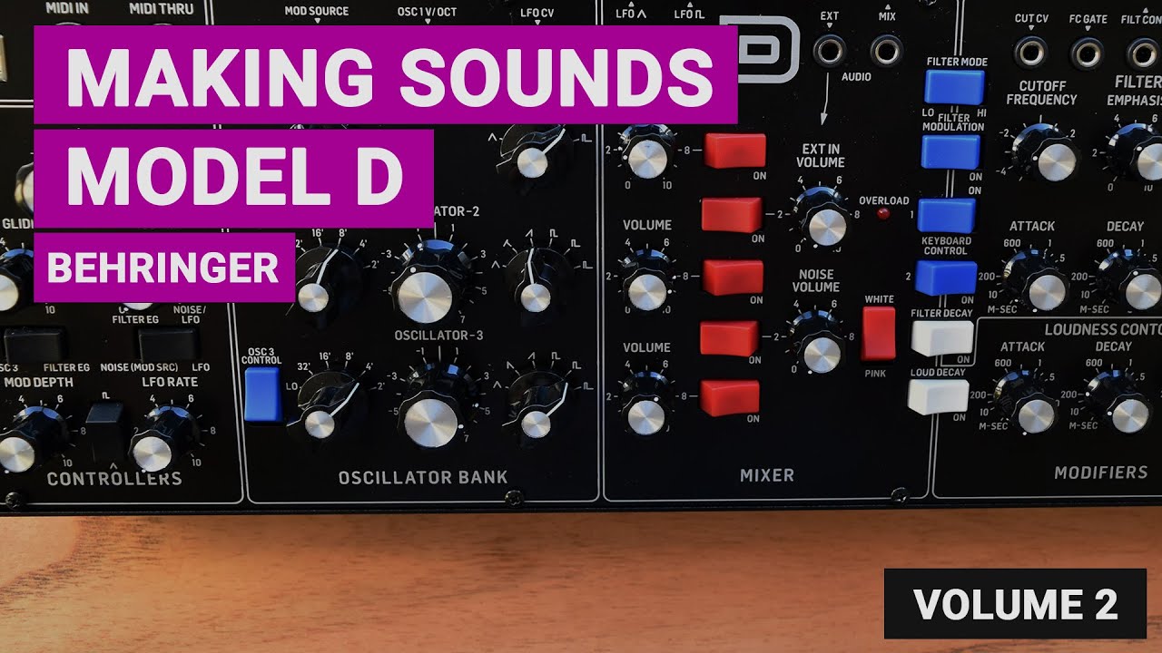 Making sounds with Behringer MODEL D for any Genre (Ambient, Techno, Synthwave, SFX). Volume 2