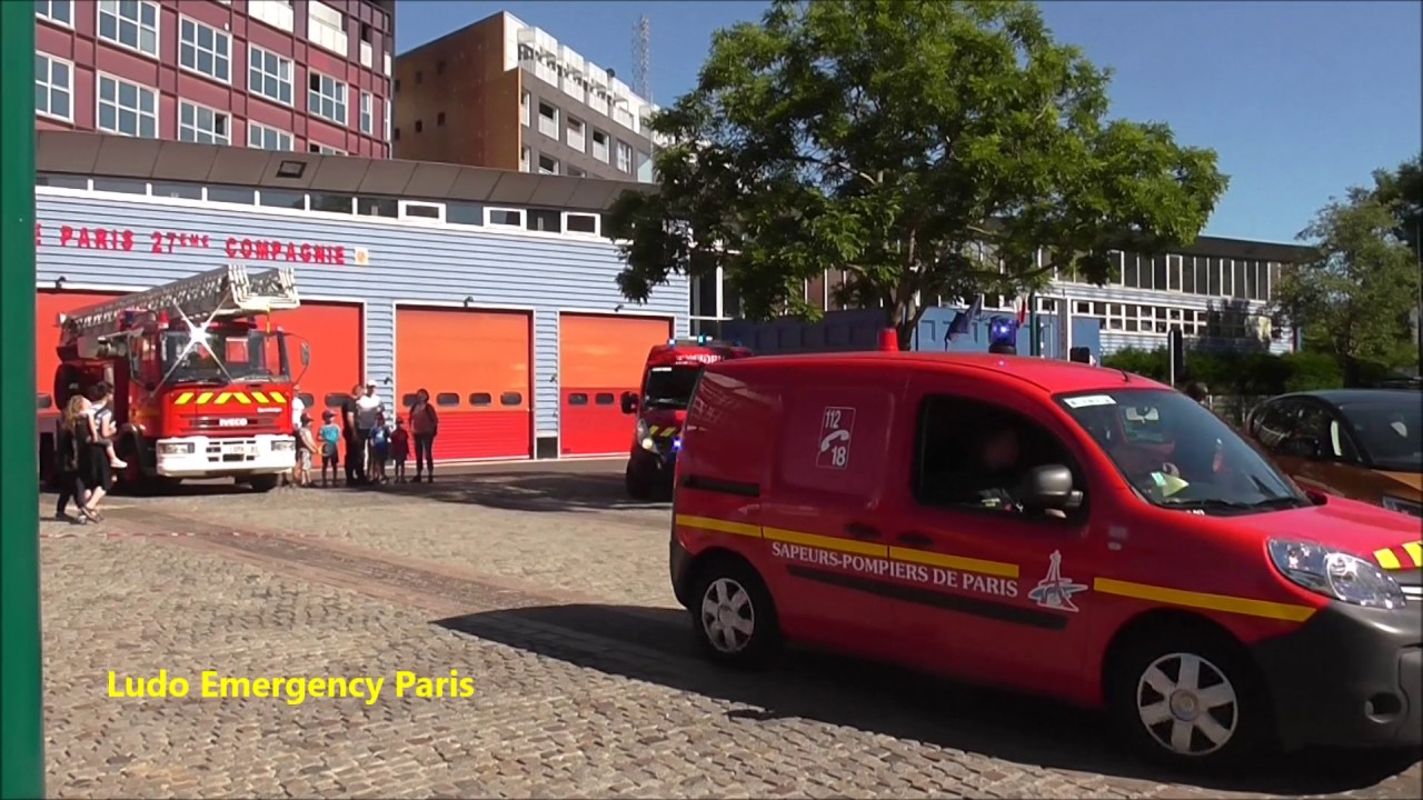Pompiers de Paris Urgence au CS Gennevilliers 92 ( Paris Fire Dept Responding )