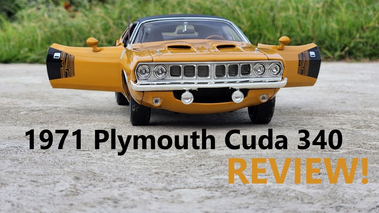 Unboxing / Review: 1971 Plymouth Cuda Black Vinyl Top Diecast (1/18 scale) by YCID/Acme