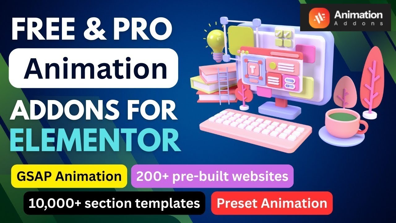 Бесплатные анимационные дополнения для плагина Elementor | Анимация GSAP для сайта WordPress