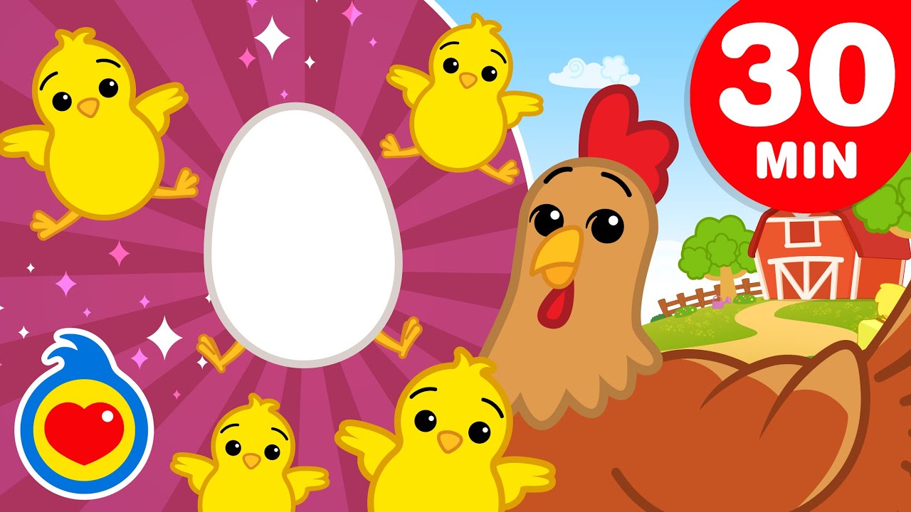 Cinco Pollitos Saltaban en el Nido 🐣🐤  Y Más Canciones sobre Pollitos (30 Min) | Plim Plim