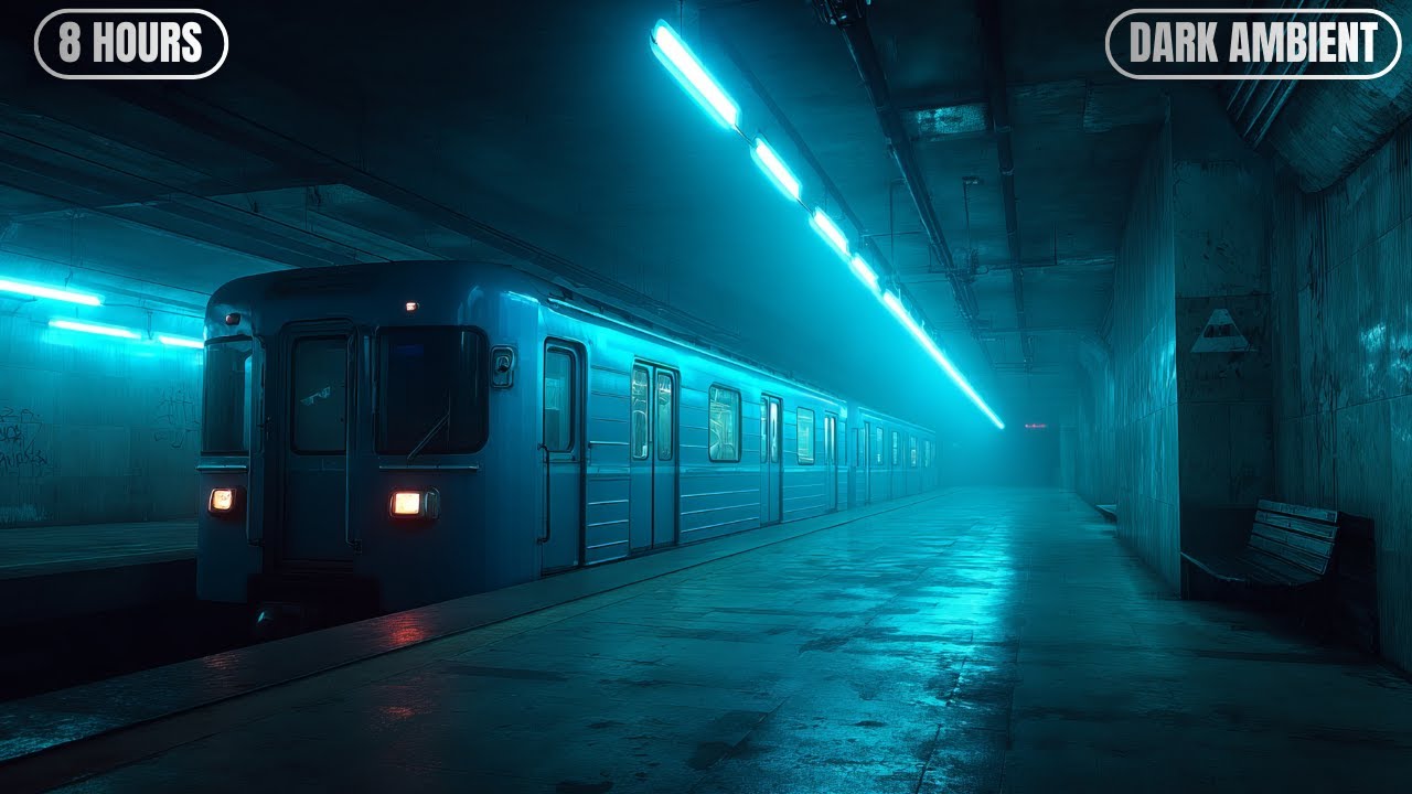 Subway Station at Midnight &ndash; 8 Hour Neon Tunnel Dark Ambient for Sleep & Deep Focus