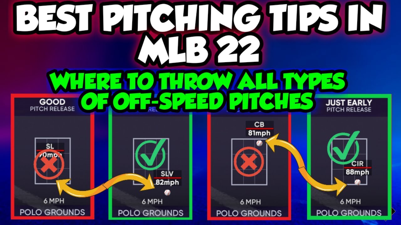 ЛУЧШИЕ СОВЕТЫ ПО ПИТЧИНГУ В MLB THE SHOW 22 DIAMOND DYNASTY! КУДА БРОСАТЬ ВСЕ ВИДЫ СМЕЩЕННЫХ ПО С...