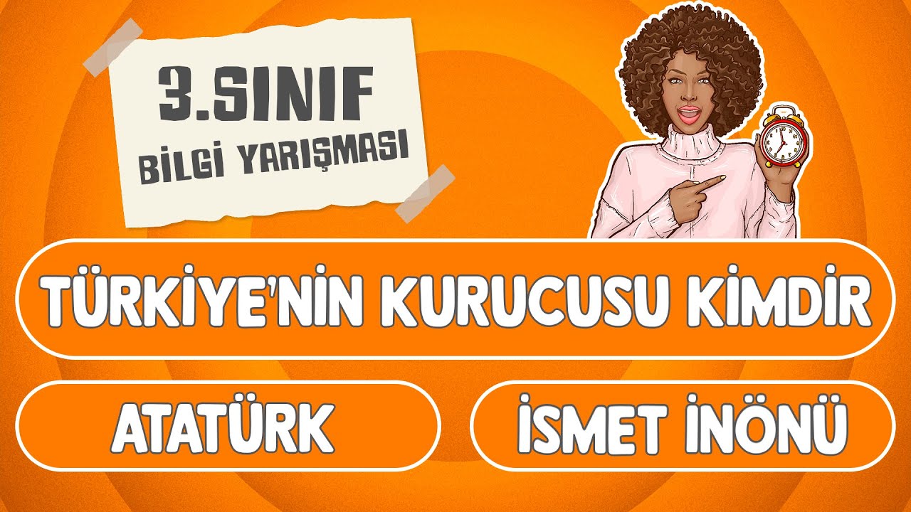 3.SINIFLAR İÇİN BİLGİ YARIŞMASI 🧠 ✍🏼: Türkçe ve Hayat Bilgisi TESTİ ! | Eğlenceli Bilgi Soruları 🌟