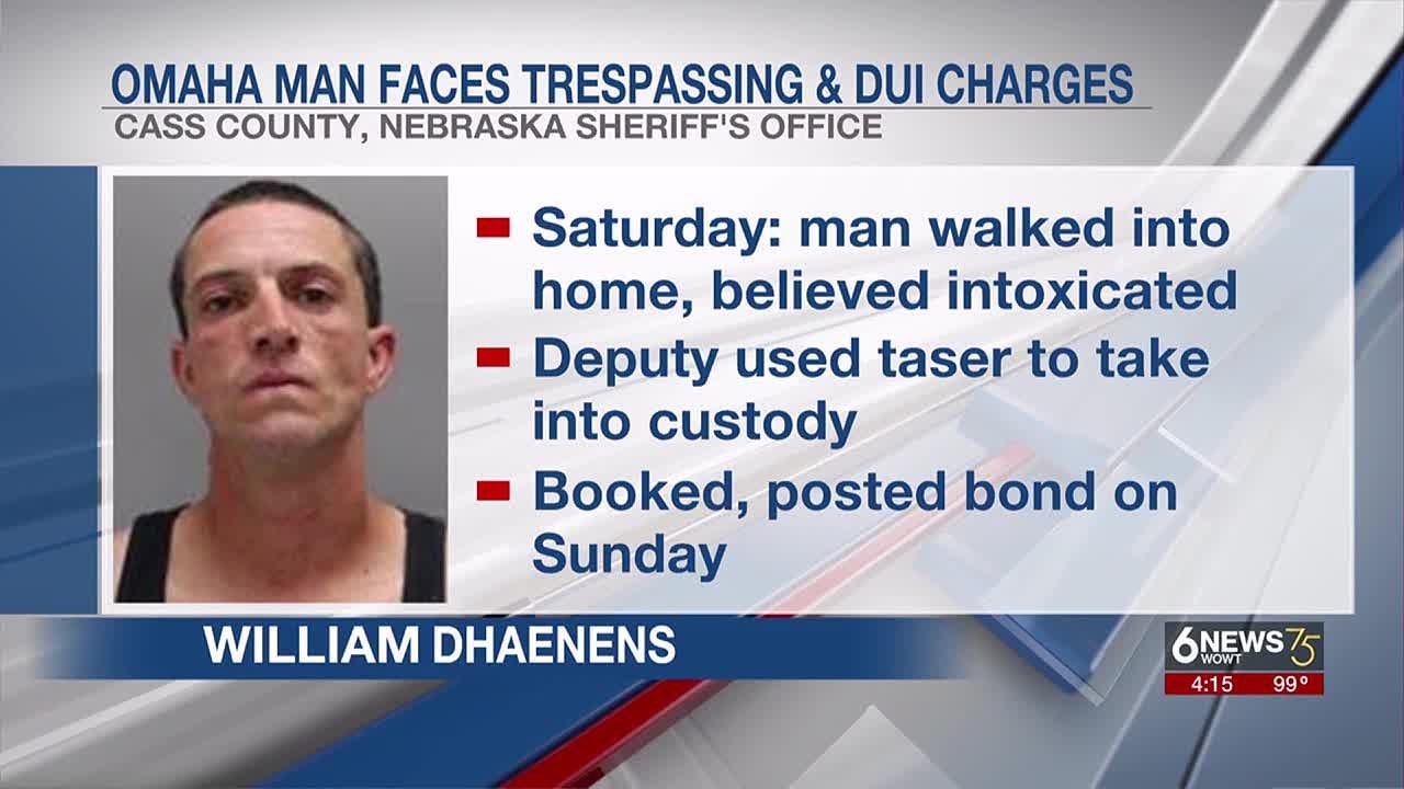 Omaha man faces trespassing, DUI charges