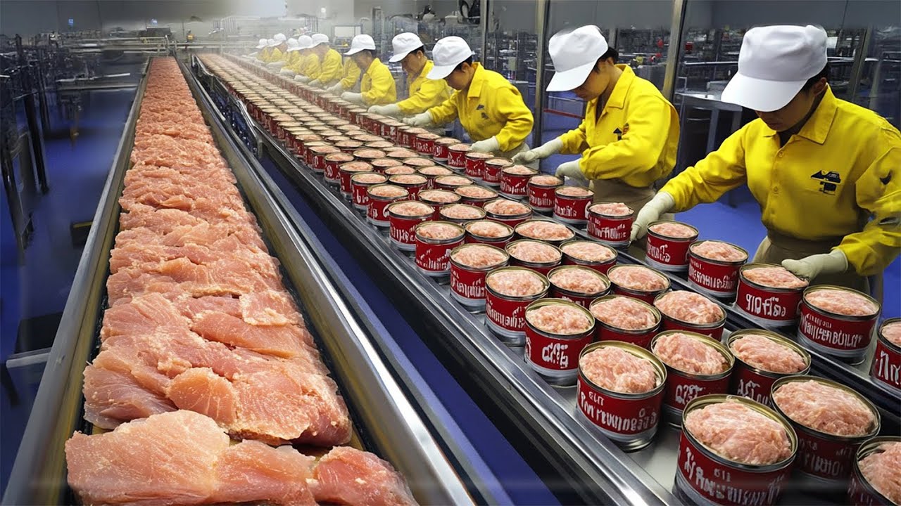 TUNA Canning Process in the Factory from Start to Finish