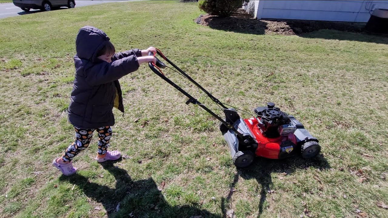 KIDS AND LAWNMOWERS!  Fixing our Craftsman M260 Lawn mower!