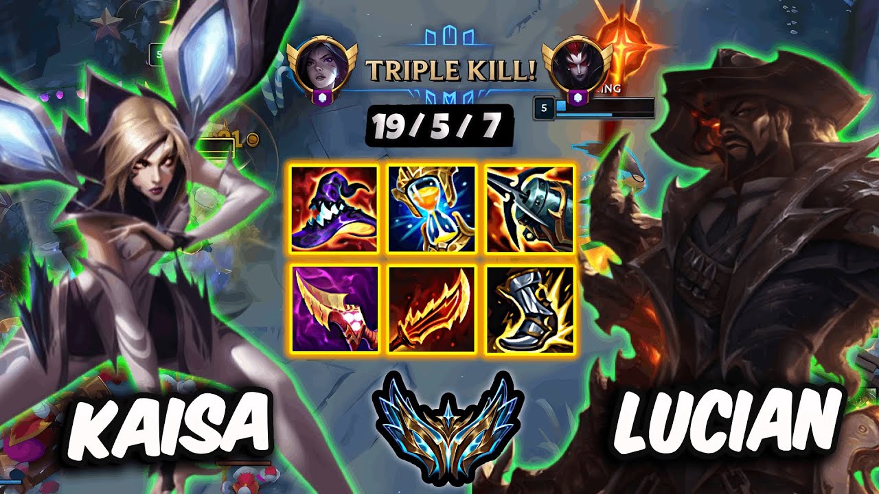 Kaisa vs Lucian ADC ( 19/5/7 ) Korea Challenger 1515 LP | Patch 25.24