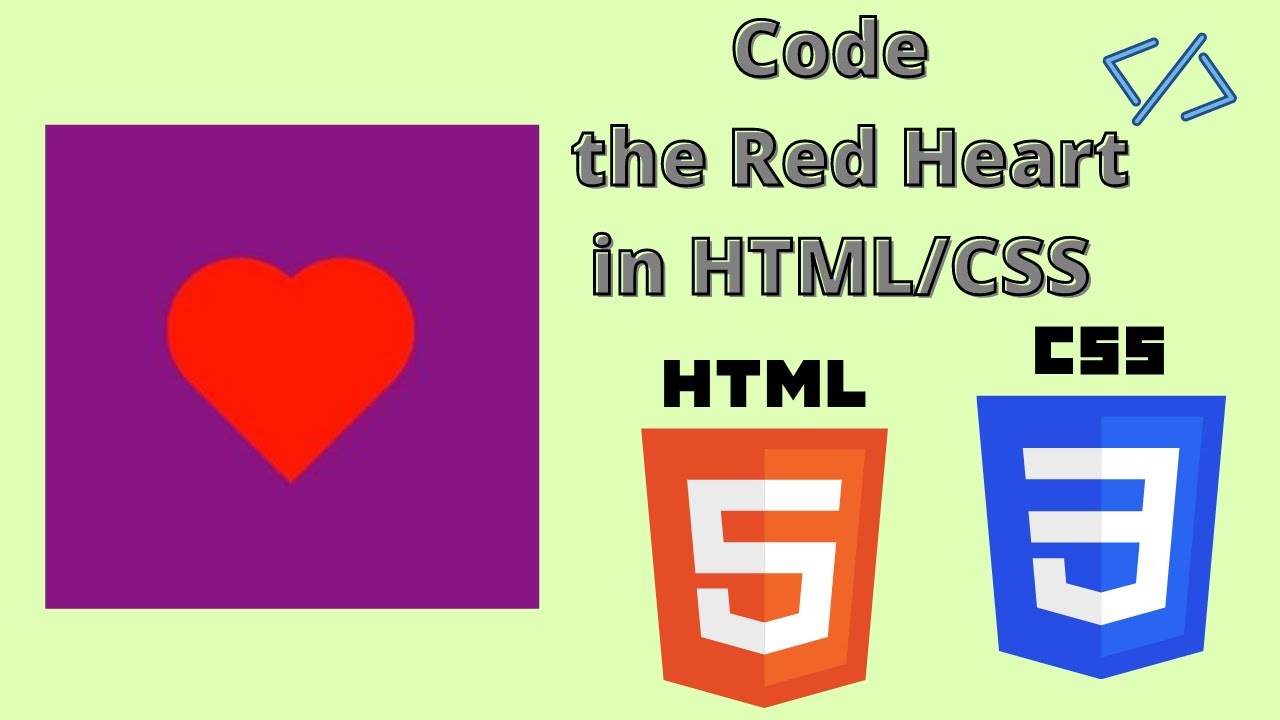 How to Create the Red Heart in HTML and CSS