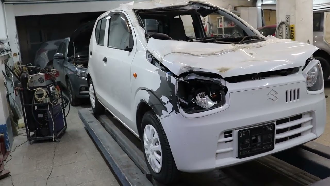 Удар фанерой и крышу под замену,  Suzuki Alto.
