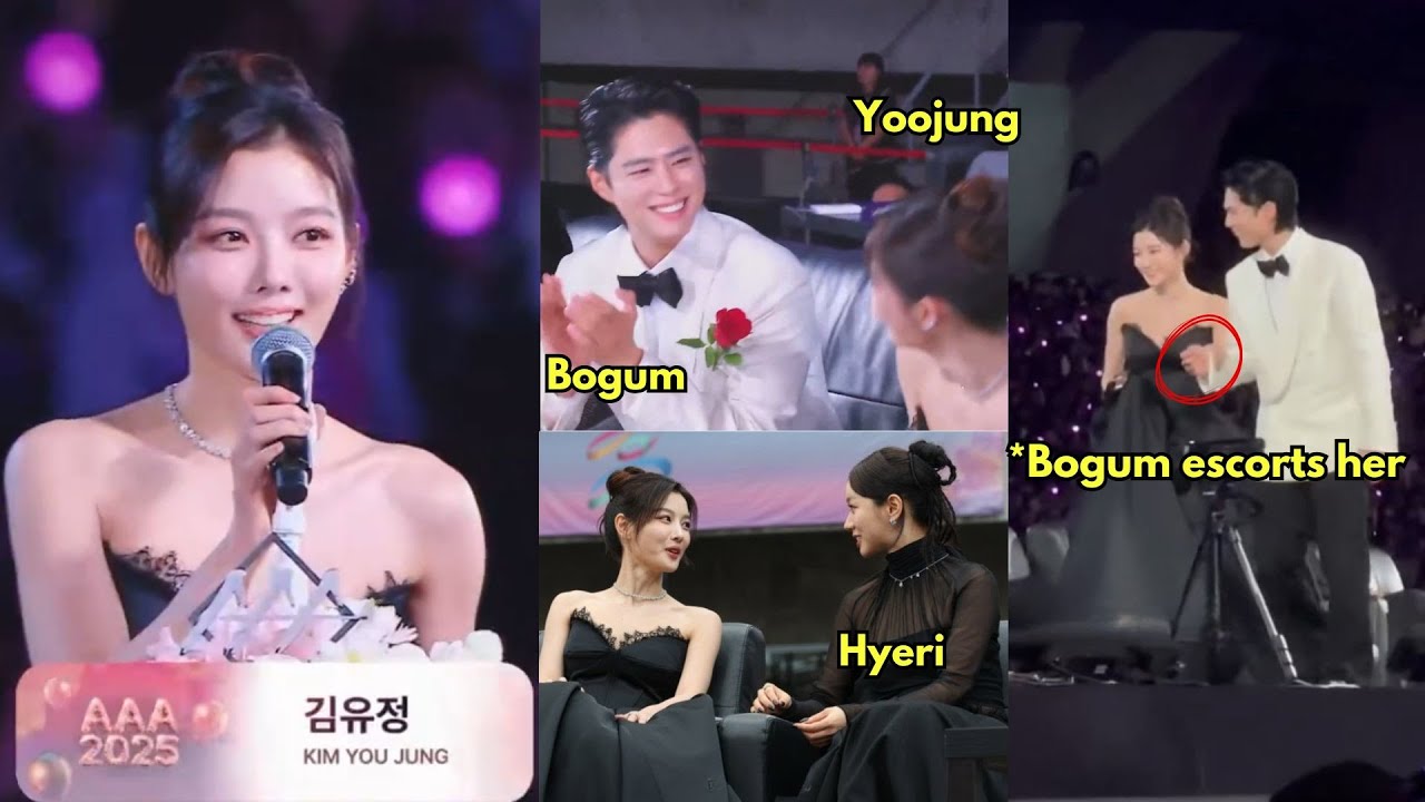 Hyeri and Yoojung are having a fun conversation🥰 MY LOVELY KIM YOOJUNG WON BEST ARTIST AT AAA’S😭