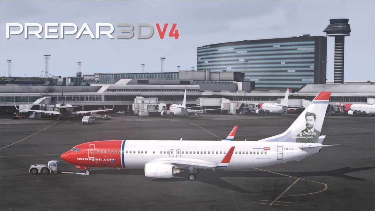 [P3Dv4] Norwegian Air Shuttle 737 Takeoff from Stockholm Arlanda ESSA