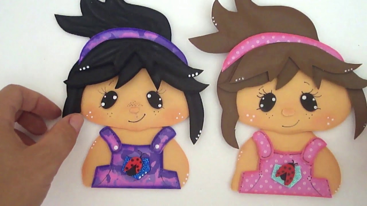 DIY - Como fazer capa caderno ou vacina - Menina macacão - Art's da Indy