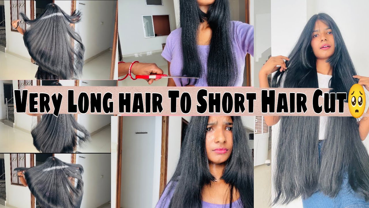 Very Long Hair To Short Hair Cut💇‍♀️🥹 #haircutvlog #longhairchallenge #kanchifoundation
