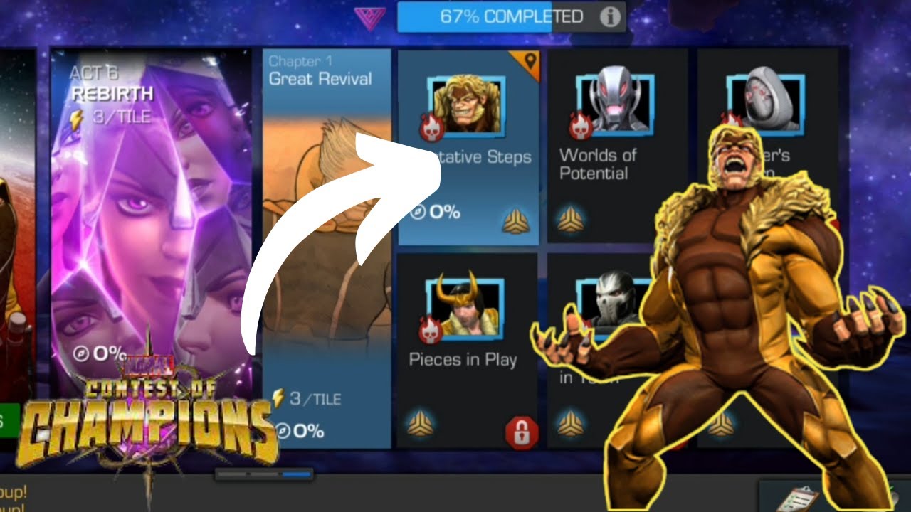 ACT 6.1.1 ( TENTATIVE STEPS ) - EASY PATH | MARVEL CONTEST OF CHAMPIONS | MCOC