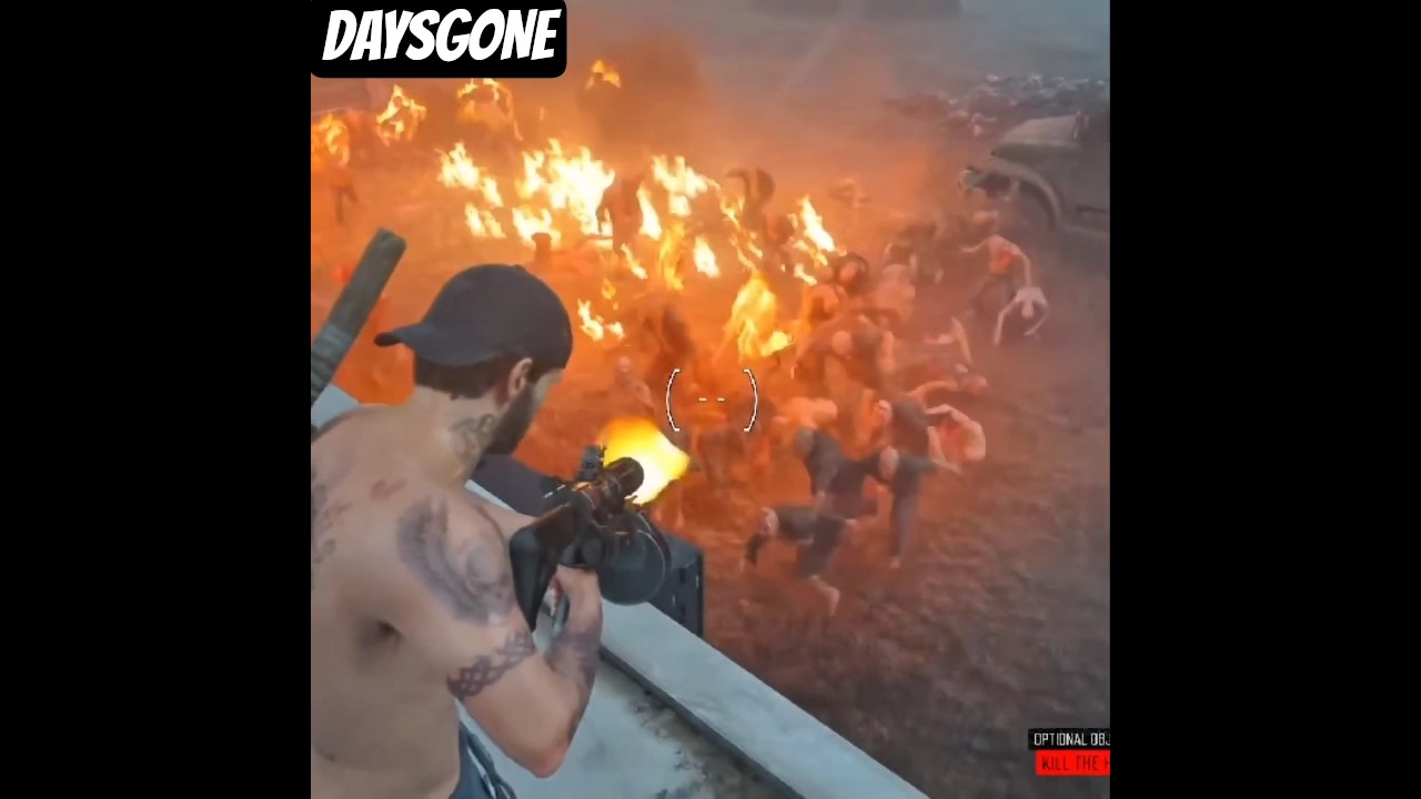 Barely Survived This Nightmare Horde 😨🔥 | Days Gone #daysgone #zombie #freakers #shorts #openworld