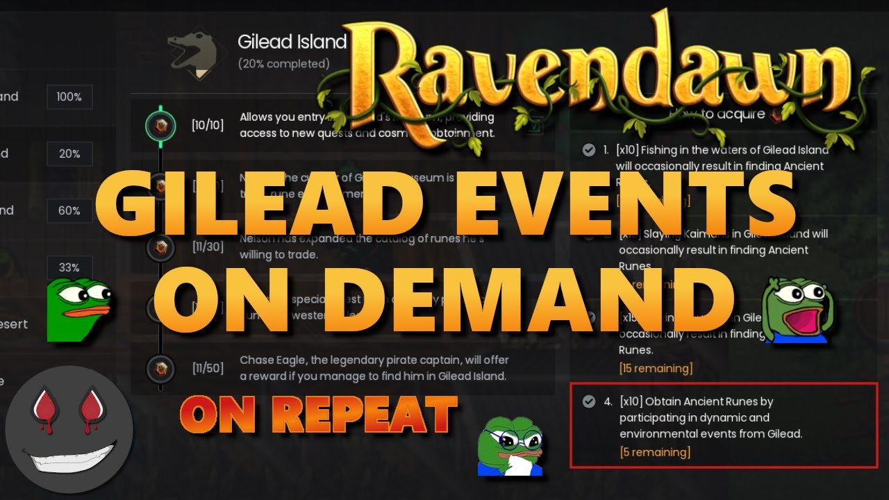 [RAVENDAWN] GILEAD ISLAND EVENTS ON DEMAND (GILEAD ISLAND JOURNAL)
