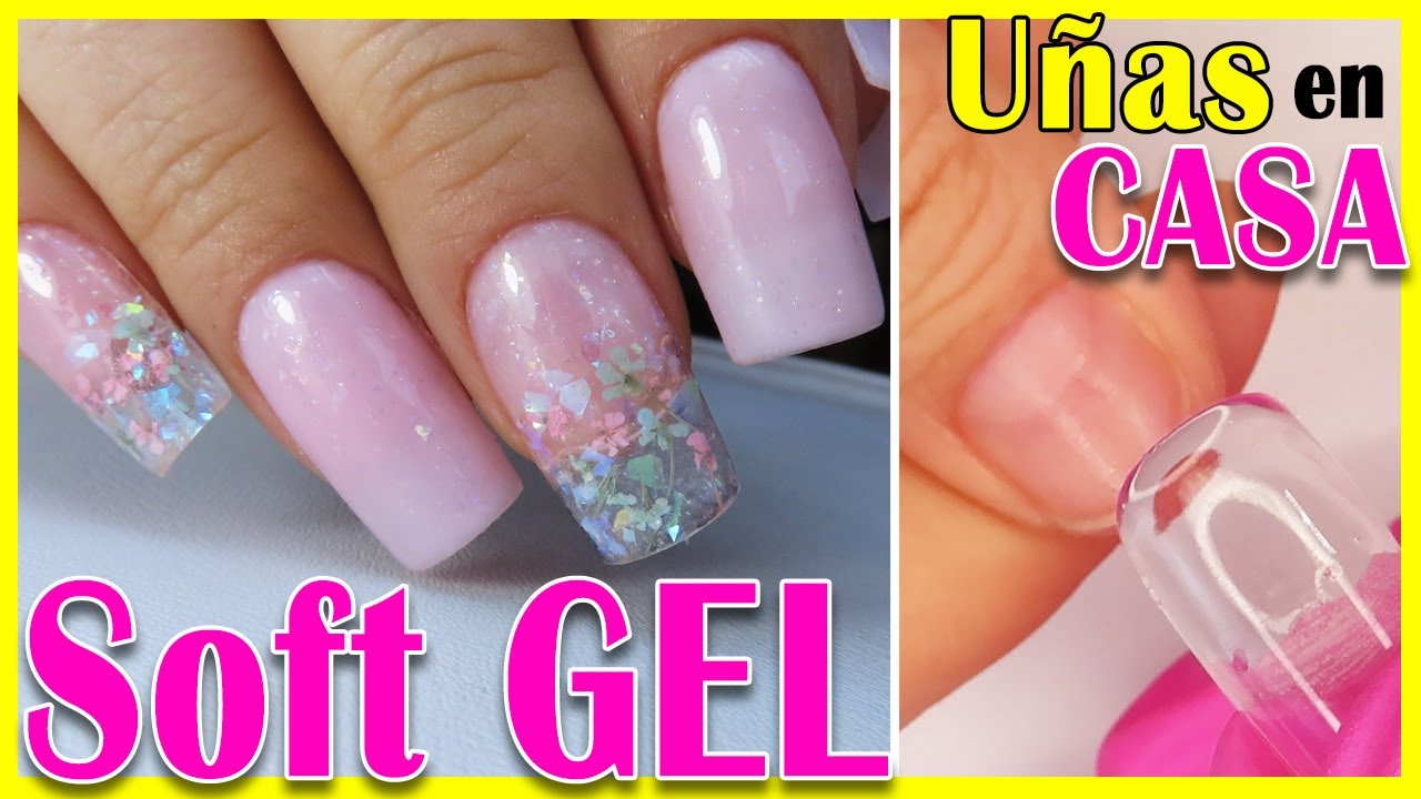 Uñas SOFT GEL (Gel X) con TIPS COMPLETOS ❤ Básico y Encapsulado 💜 Paso a Paso Uñas en CASA Fácil