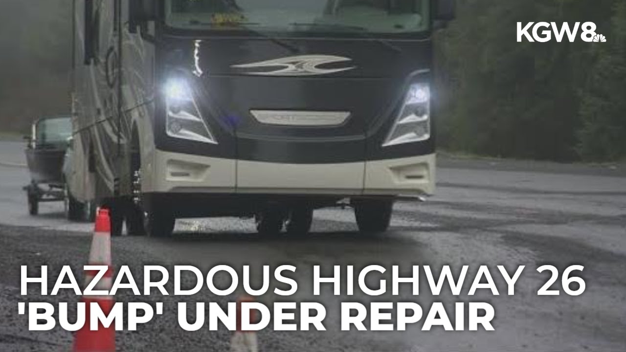 Oregon Department of Transportation begins repairs on hazardous Highway 26 'bump' near Oregon Coast