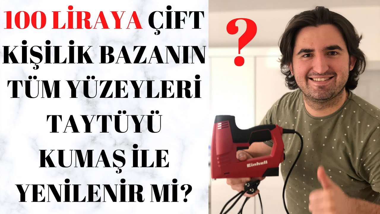 100 LİRAYA ÇİFT KİŞİLİK BAZA KAPLAMA-YENİLEME ( TAYTÜYÜ KUMAŞ İLE KAPLADIK)