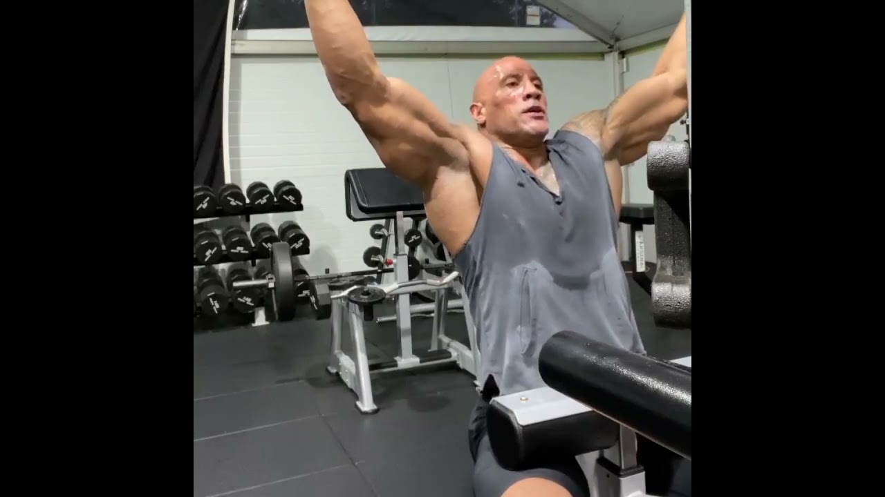The Rock bodybuilding - full workout - black Adam movie - Dwayne Johnson