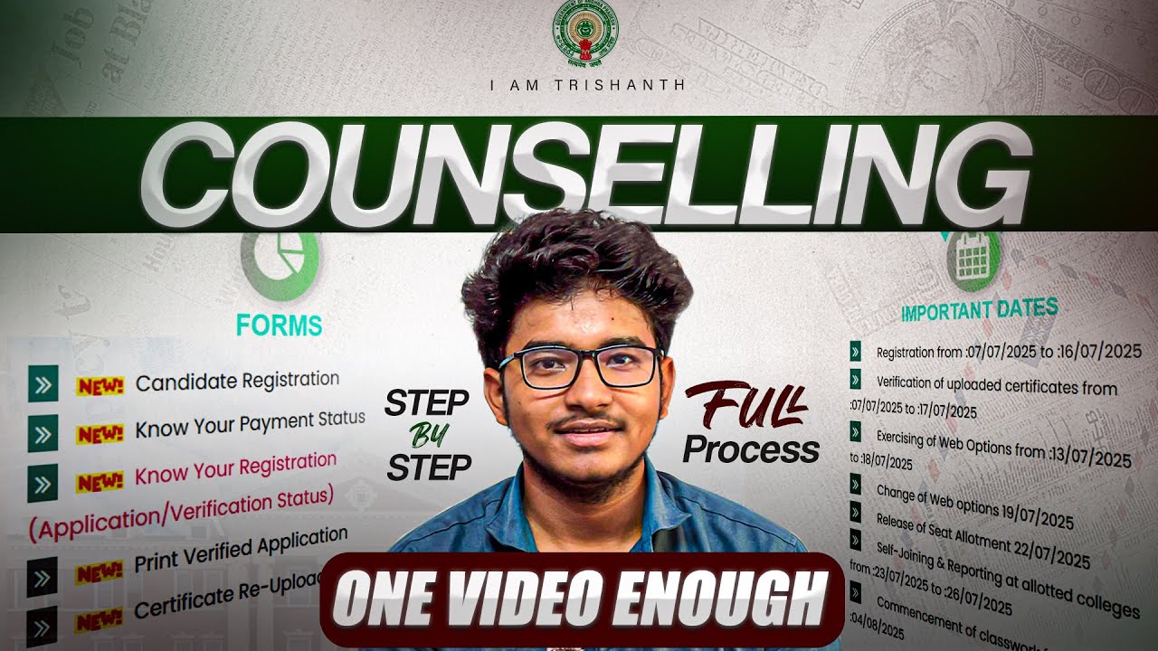 COUNSELLING PROCESS || WEB OPTIONS || THIS ONE VIDEO ENOUGH FOR COUNSELLING PROCESS || EAPCET2025