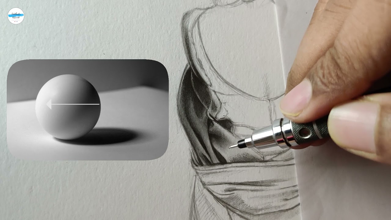 How To Draw Saree With Creases- Part 2 (SHADING)