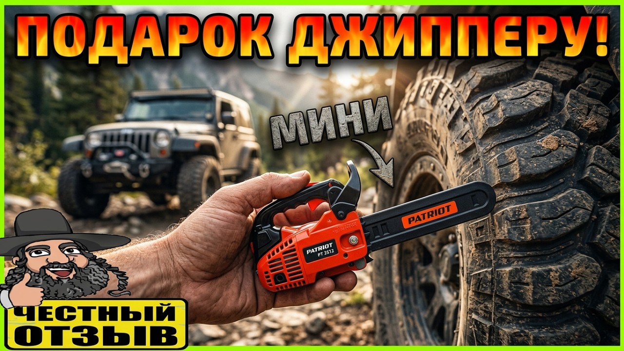 ⚠️Мини бензопила Patriot PT 2512! Это полный восторг!!! Супер подарок джипперу!!!🔥