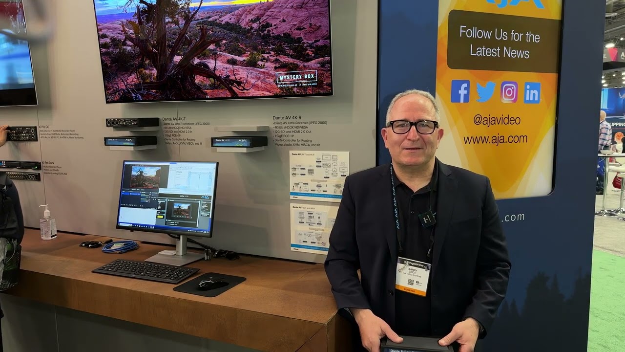 AJA ColorBox v2.0 & Dante AV 4K Demos NAB 2023