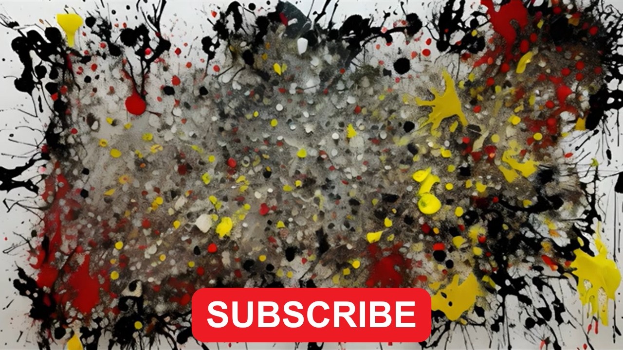 Jackson Pollock Style Art TV Screensaver – TV Wallpaper – 1 Hour – No Music, No Sound