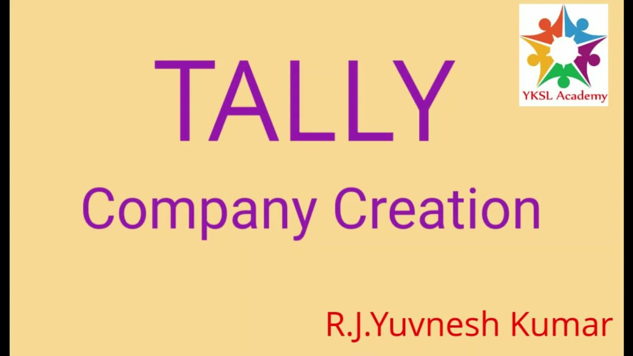Tally ERP 9 Company Creation - Tamil