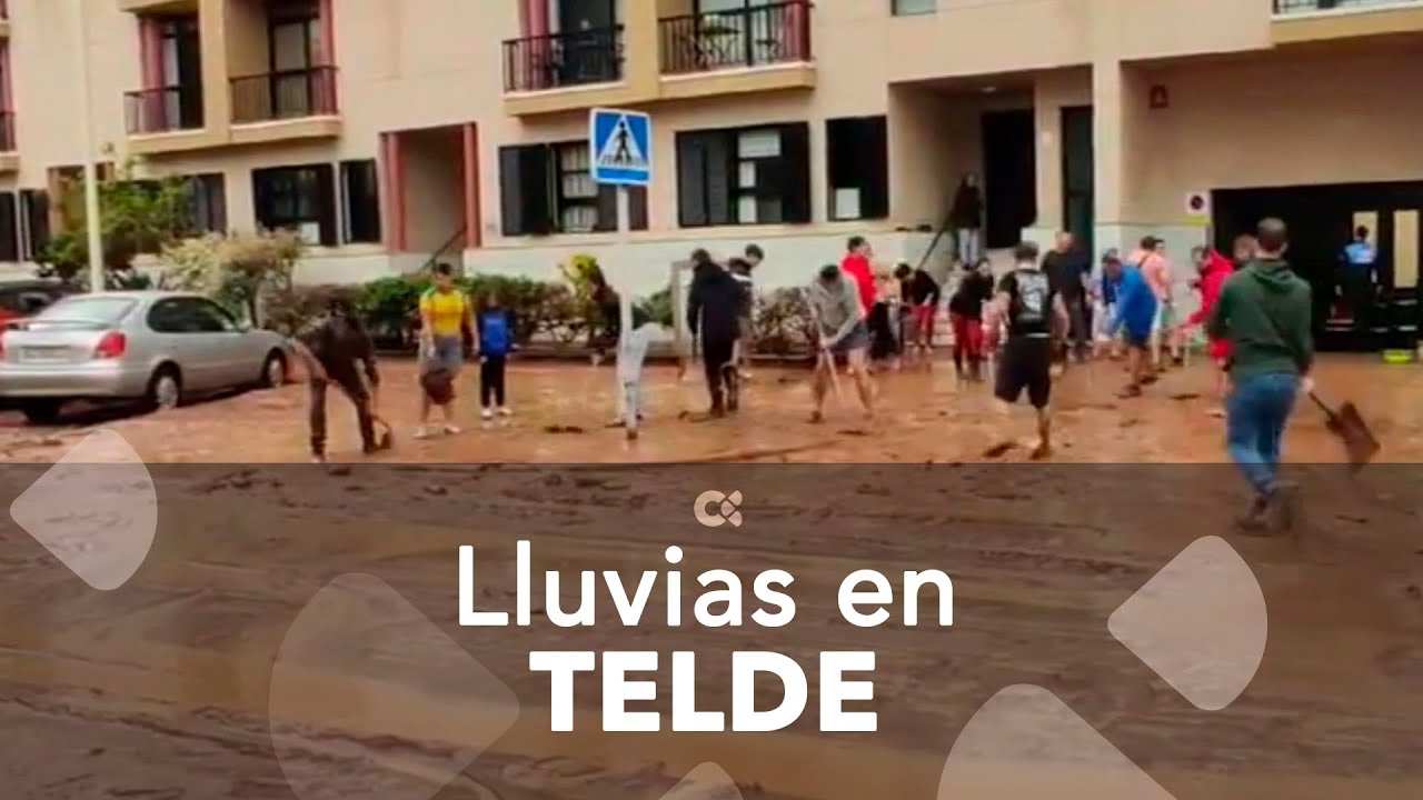 El paso de la lluvia por varias zonas de Telde