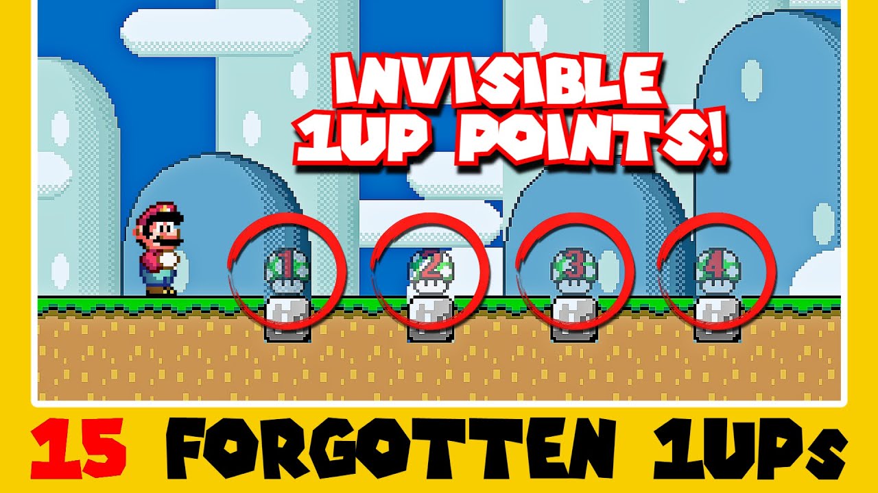 15 Forgotten 1UP Mushrooms in Super Mario World