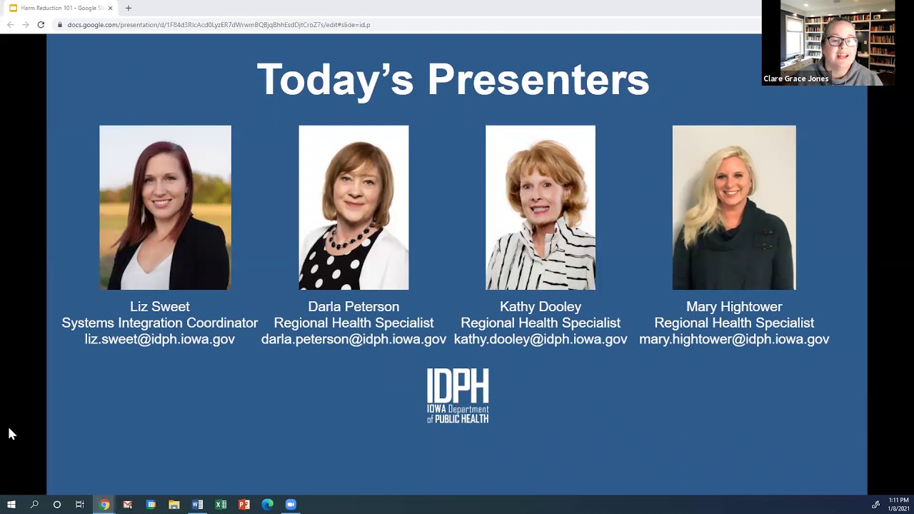 Harm Reduction 101 Webinar