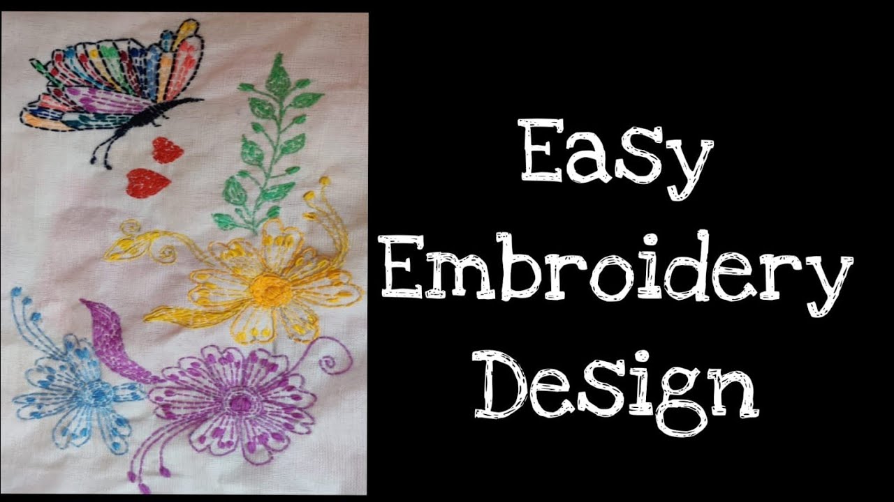 Easy Embroidery Design || Stitched with love ||