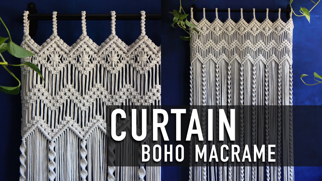 Tutorial Macrame Boho Curtain