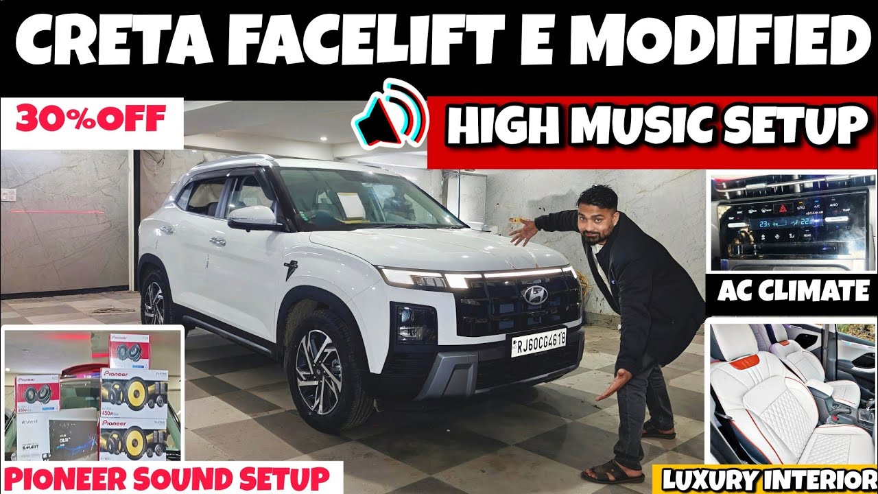 CRETA FACELIFT MODIFIED E TO SX✅CRETA BASE TO TOP✅30%OFF✅NIKKU CAR✅CRETA AC CLIMATE CONTROL✅#hyundai