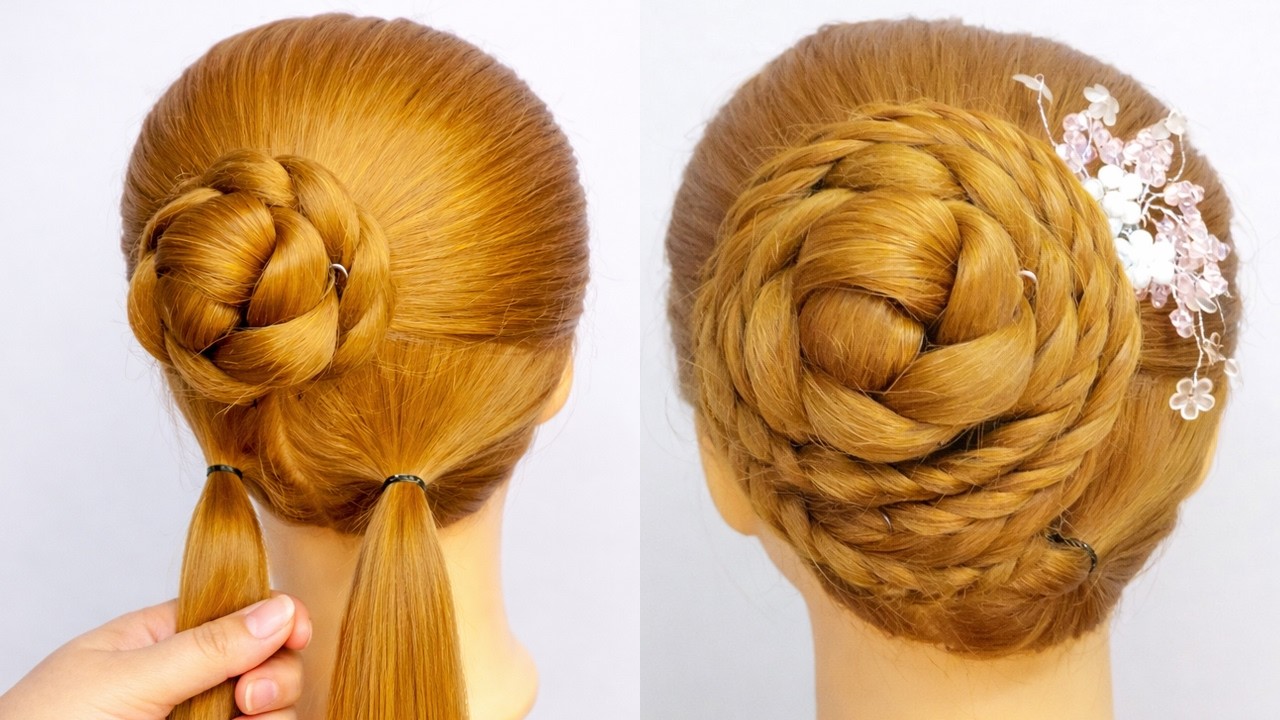 Easy Bun Hairstyle for Wedding | Stylish Juda Bun Hairstyle for Girls | Messy Bun Hair Tutorial