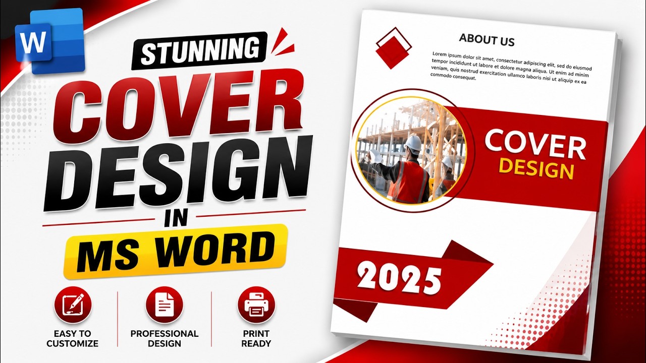 Attractive Cover Design in MS Word