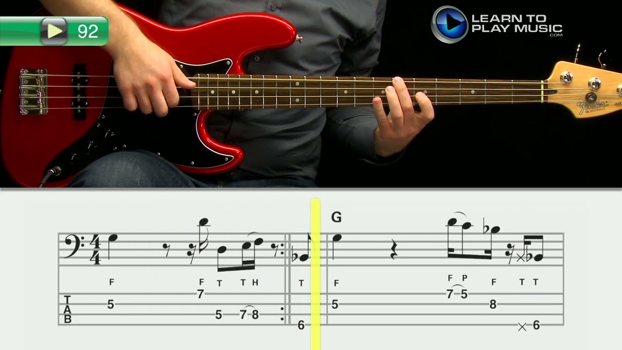 Ex092 - Beginner Slap Bass - Backing Mix