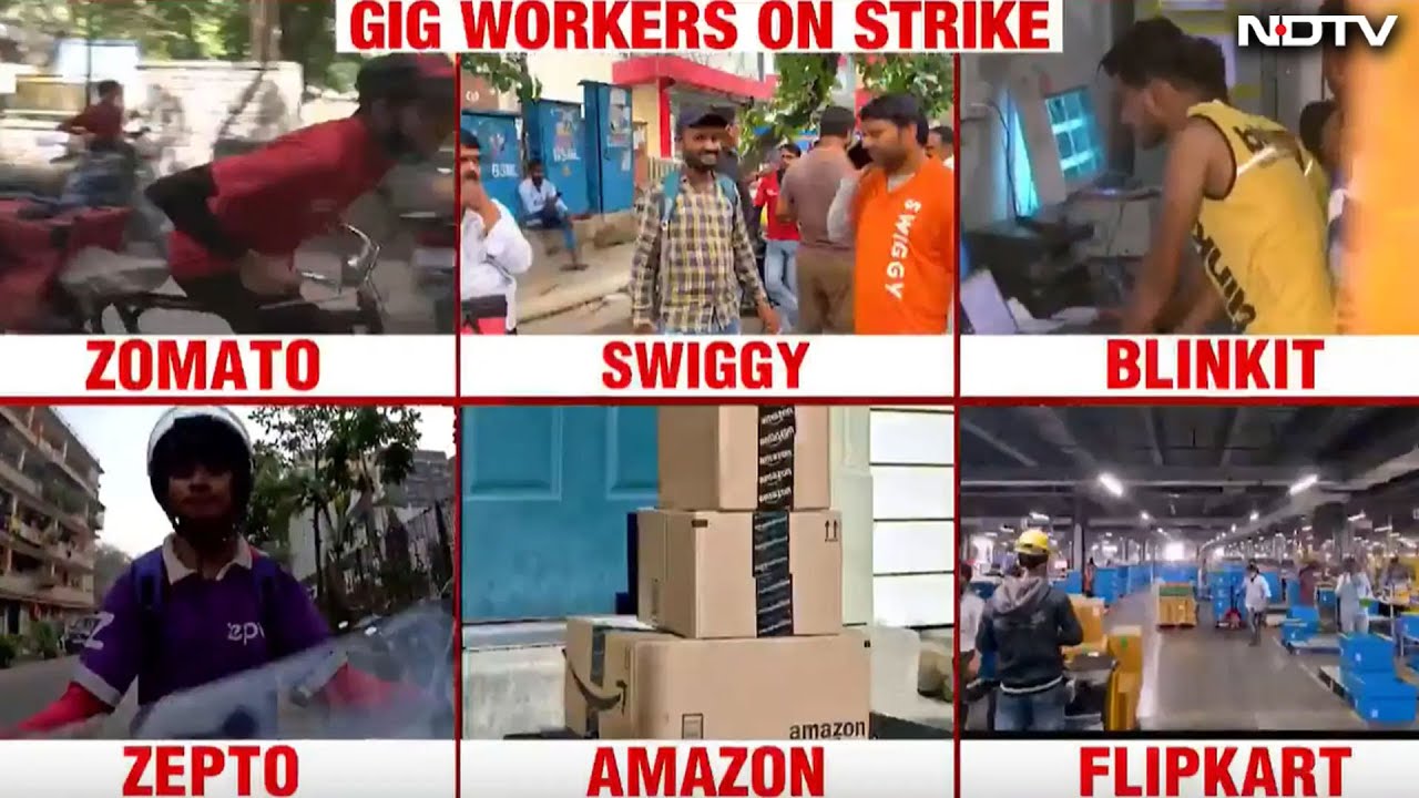 Gig Workers Strike | Zomato, Swiggy, Amazon Deliveries Disrupted Amid Nationwide Strike