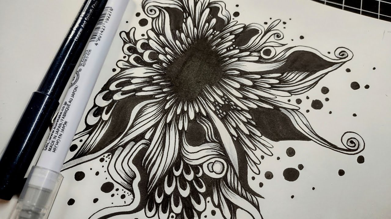 Exploded Daisy | Inktober day 17
