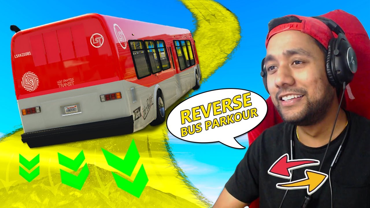 Driving Reverse Bus on Narrow Ramps - GTA 5 Parkours 2021 | GGM on Fire