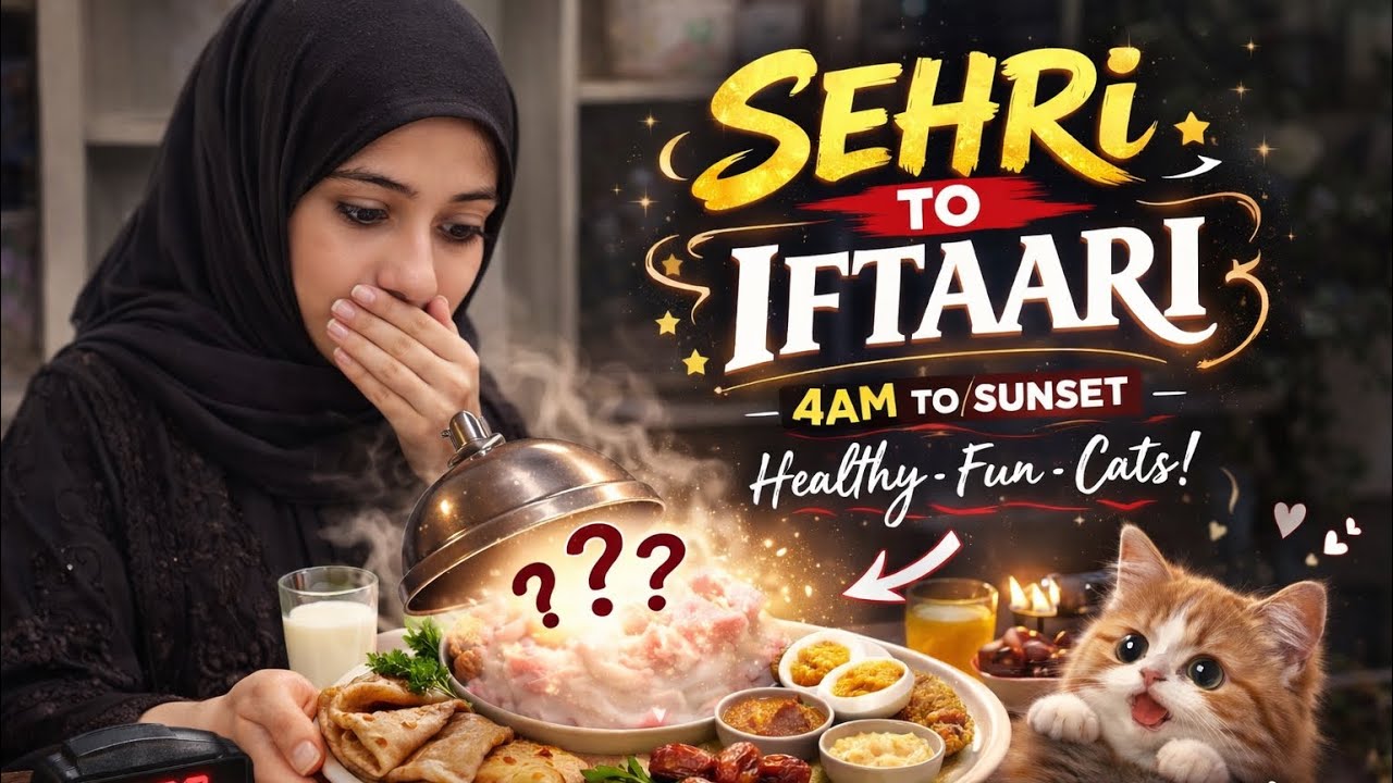 Ramzan Sehri to Iftaari Routine 🌙 | Healthy Recipe + Meet My Cute Cats 🐾 | Full Day Vlog