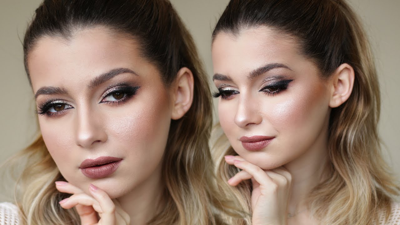 Cat Eye Look | Machiaj de eveniment cu glitter si eyeliner