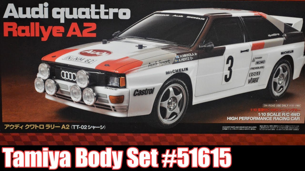 Tamiya Audi Quattro Rallye A2 Body Set #51615