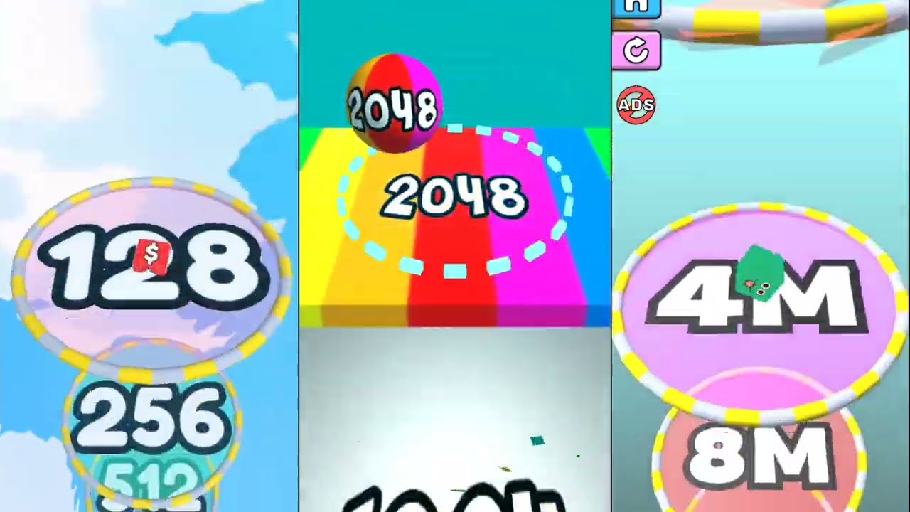 Jelly Tube Run 2048 vs Merge 2048 Run Balls vs Jelly Run gameplay android iOS